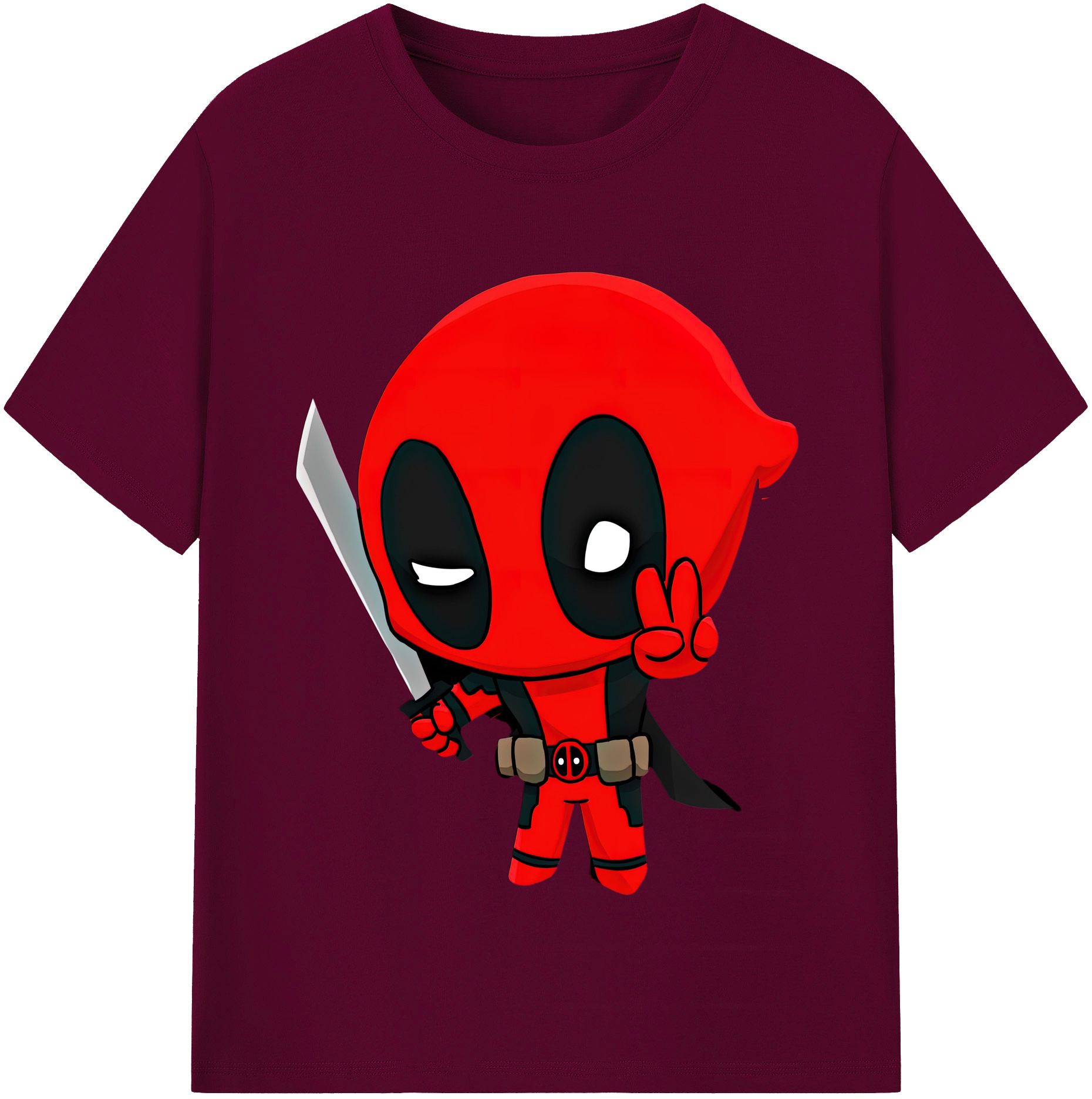 （画像用） Deadpool デッドプール レディースカジュアルプリントTシャツ（綿100％）